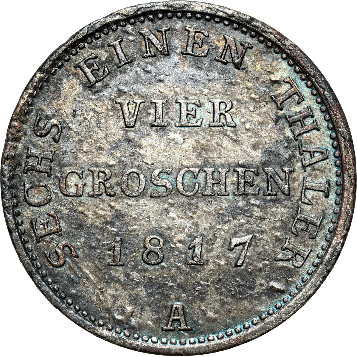 Niemcy, Prusy. Fryderyk Wilhelm III (1797–1840). 4 grosze 1817 A, Berlin